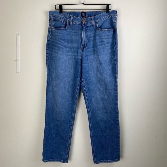 J. Crew Womens Essential Straight Jeans Size 32 Blue Staple Classic Quiet Luxury - Picture 3 of 16